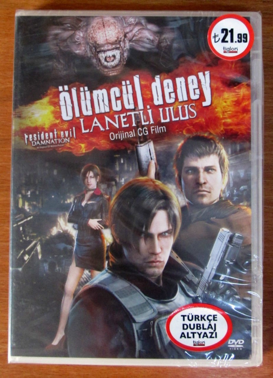ÖLÜMCÜL DENEY LANETLİ ULUS - RESIDENT EVIL DAMNATION - ANİMASYON DVD SIFIR