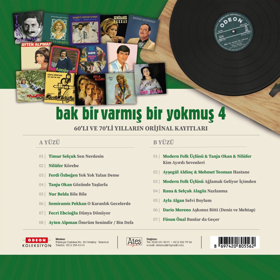 BAK BİR VARMIŞ BİR YOKMUŞ - VOL 4 / 60'LI VE 70'Lİ YILLARIN ORİJİNAL KAYITLARI - LP 2025 BASIM SIFIR PLAK
