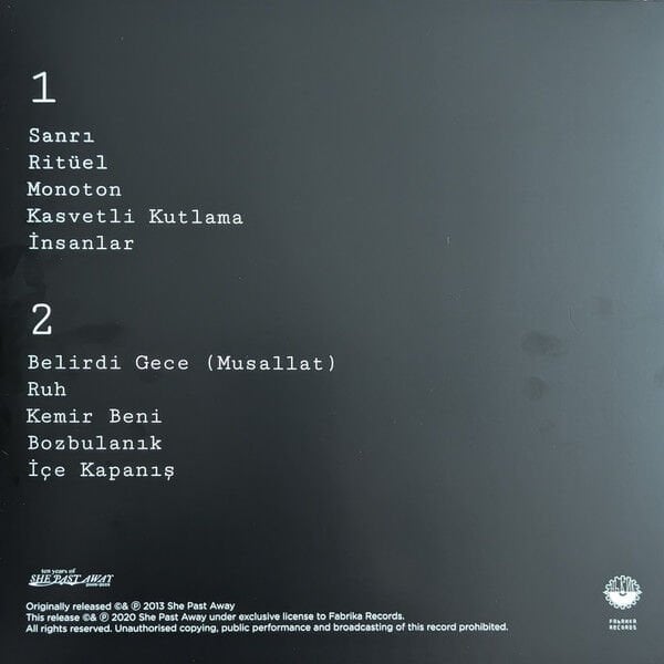 SHE PAST AWAY - BELİRDİ GECE (2012) - LP 2020 EDITION SIFIR PLAK