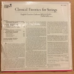 CLASSICAL FAVORITES FOR STRINGS, ALBINONI, PACHELBEL, BORODIN.. ENGLISH CHAMBER ORC, JOHANNES SOMARY 1975 2.EL PLAK