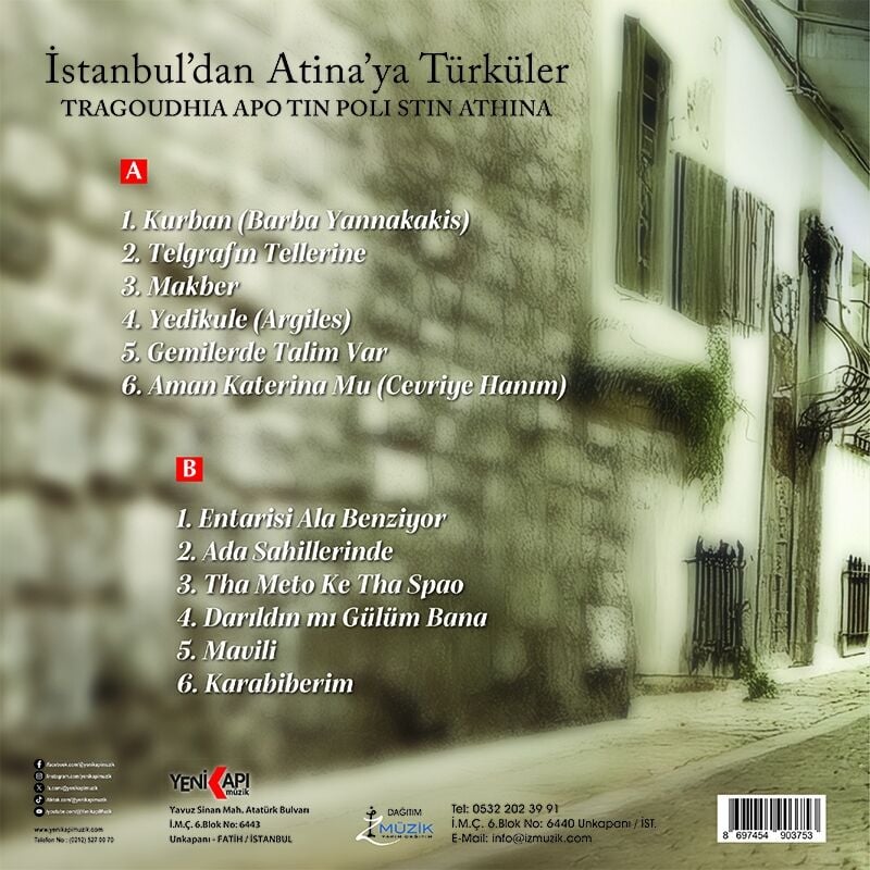 MELİHAT GÜLSES - İSTANBUL'DAN ATİNA'YA TÜRKÜLER (2000) - LP 2026 BASIM SIFIR PLAK