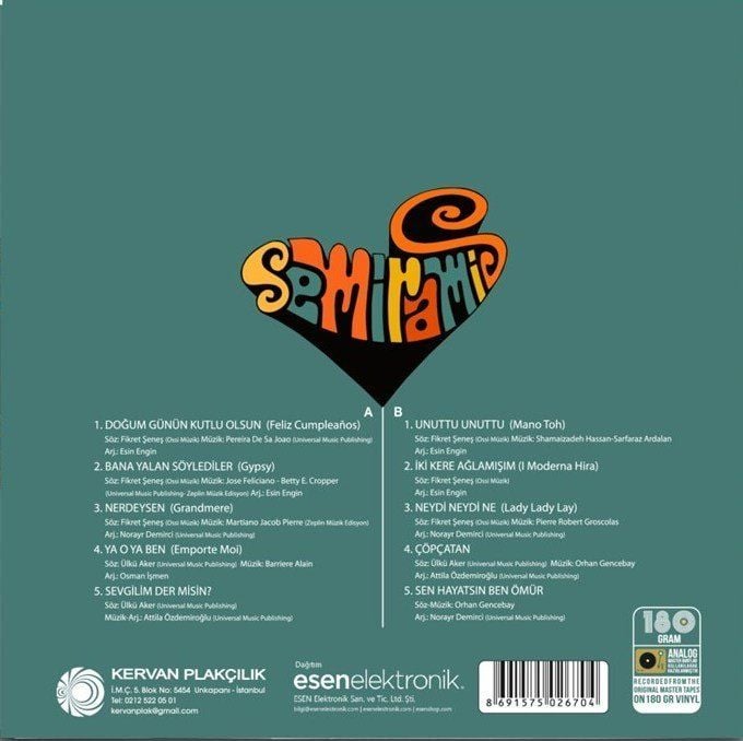 SEMİRAMİS PEKKAN - SEMİRAMİS (1975) - LP 2025 BASIM SIFIR PLAK