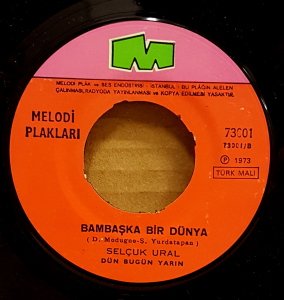 SELÇUK URAL - AŞKIN MAPUSHANE / ASKERİN TÜRKÜSÜ - 7'' 45 DEVİR KAPAKLI MELODİ PLAKLARI 2.EL
