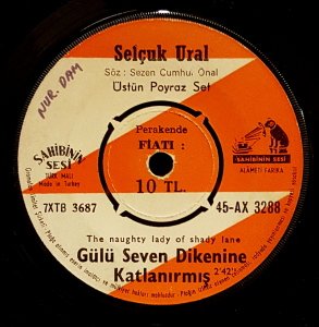 SELÇUK URAL - HİÇ BİLMEYECEKSİN SENİ SEVDİĞİMİ / GÜLÜ SEVEN DİKENİNE KATLANIRMIŞ - 7'' 45 DEVİR KAPAKSIZ SAHİBİNİN SESİ 2.EL