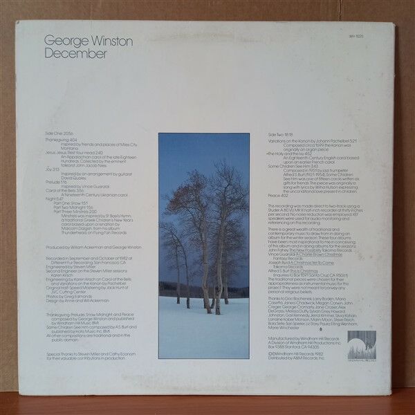 GEORGE WINSTON – DECEMBER (1982) - LP 2.EL PLAK