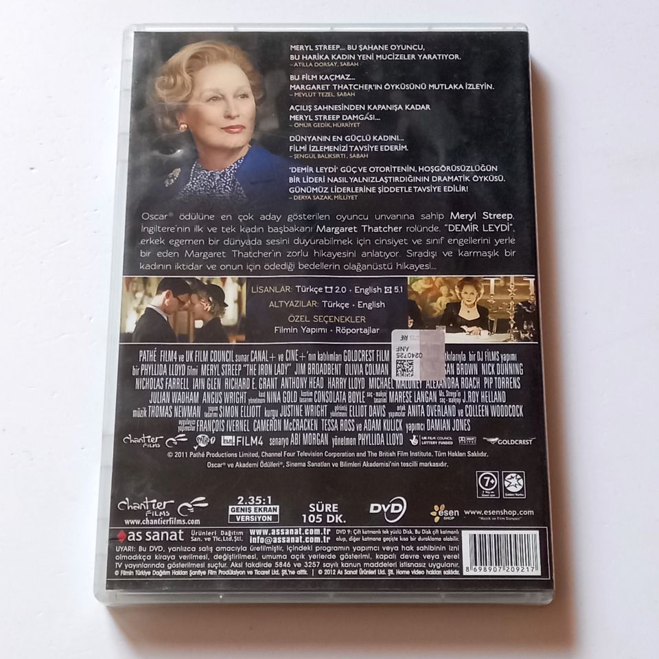 DEMİR LEYDİ - THE IRON LADY - MERYL STREEP, JIM BROADBENT, OLIVIA COLMAN, YÖN.: PHYLLIDA LLOYD - DVD 2.EL