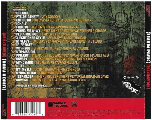 LINKIN PARK – REANIMATION (2002) - CD 2020 REISSUE JEWEL CASE AMBALAJINDA SIFIR
