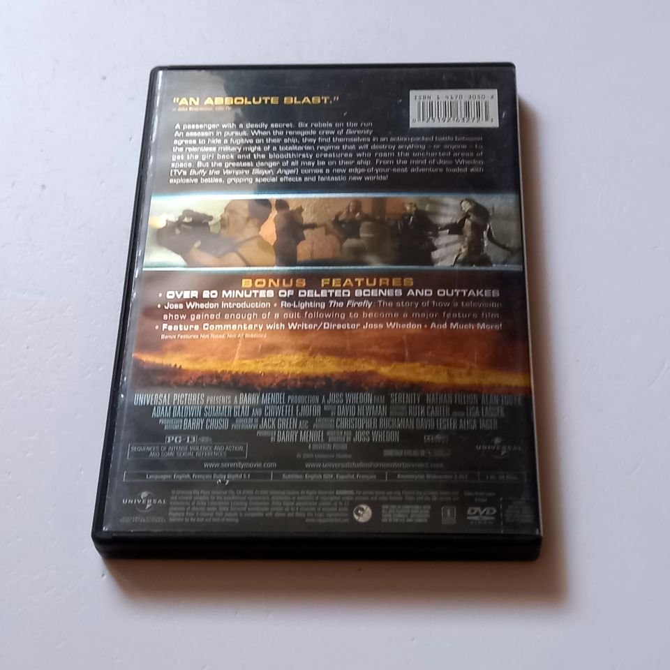 SERENITY - NATHAN FILLION, ALAN TUDYK, ADAM BALDWIN YÖN.: JOSS WHEDON - 2DVD 1. BÖLGE TÜRKÇE ALTYAZI YOKTUR 2.EL