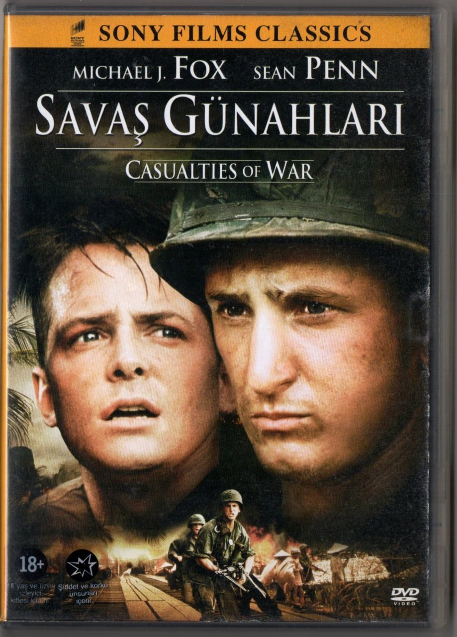 SAVAŞ GÜNAHLARI - CASUALTIES OF WAR - MICHAEL J. FOX - SEAN PENN - BRIAN DE PALMA - DVD 2.EL