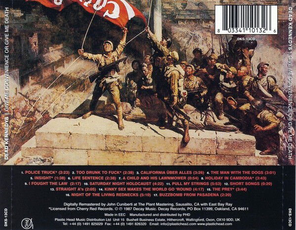 DEAD KENNEDYS – GIVE ME CONVENIENCE OR GIVE ME DEATH (1987) - CD REMASTERED 2001 REISSUE JEWEL CASE  AMBALAJINDA SIFIR