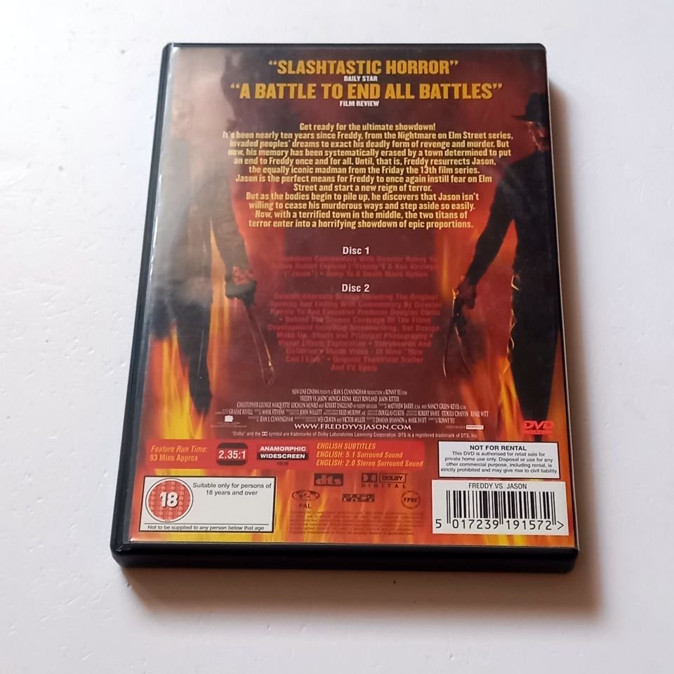 FREDDY VS. JASON - ROBERT ENGLUND, KEN KIRZINGER YÖN.: RONNY YU - 2DVD 2. BÖLGE TÜRKÇE ALTYAZI YOKTUR 2.EL