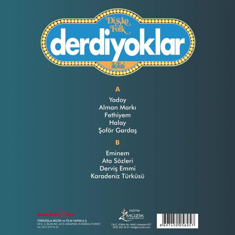 DERDİYOKLAR İKİLİSİ - DİSKO FOLK (1980) - LP 2025 BASIM SIFIR PLAK