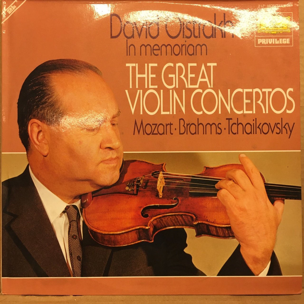 DAVID OISTRAKH THE GREAT VIOLIN CONCERTOS MOZART BRAHMS TCHAIKOVSKY 1979 2.EL 2PLAK
