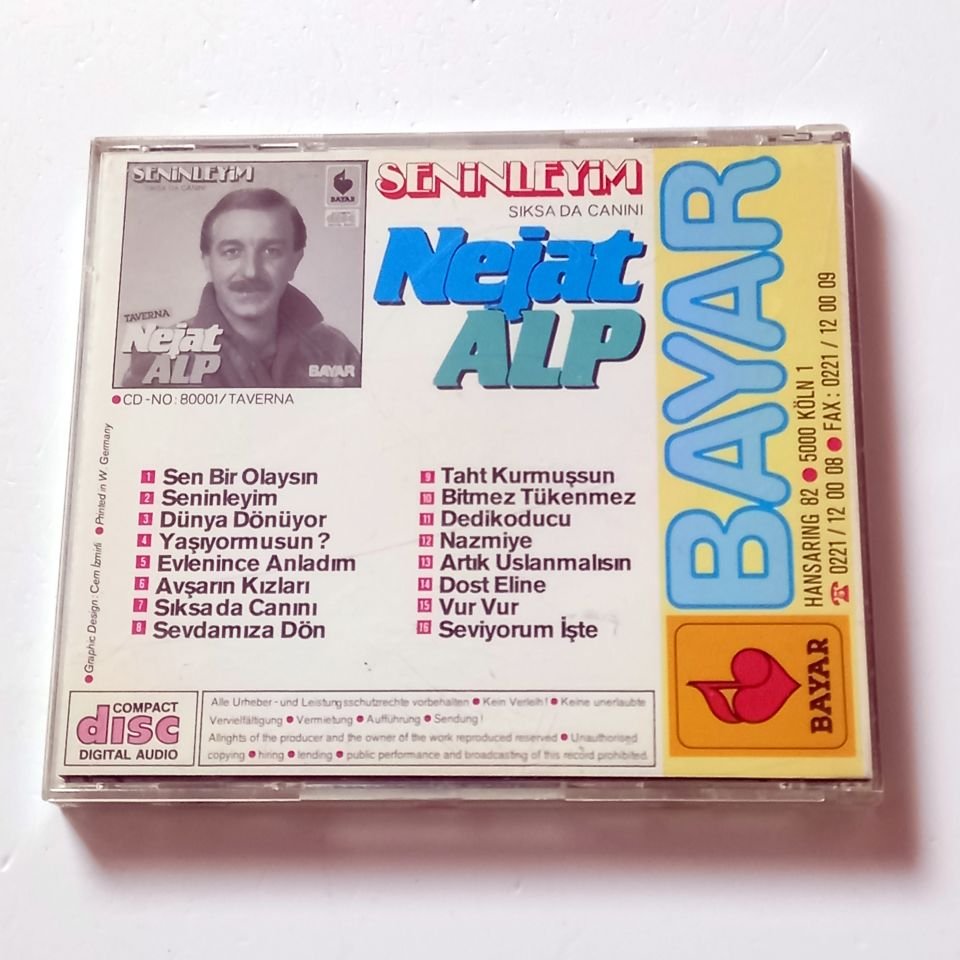 NEJAT ALP - SENİNLEYİM - CD BAYAR MÜZİK 2.EL