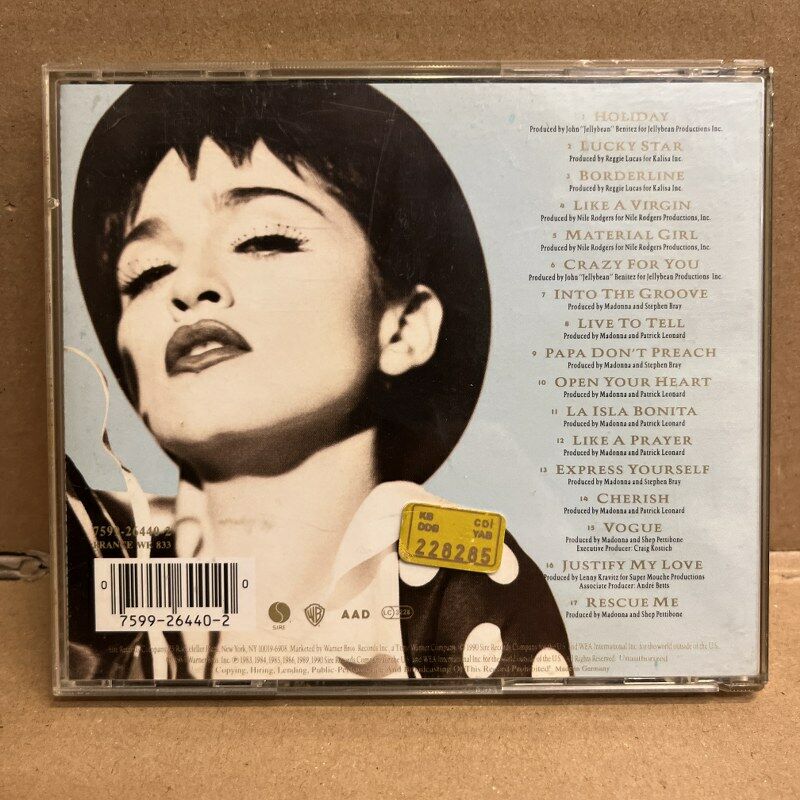 MADONNA – THE IMMACULATE COLLECTION (1990) - CD 2.EL