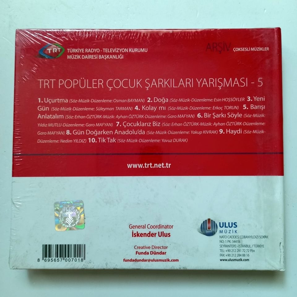 TRT POPÜLER ÇOCUK ŞARKILARI YARIŞMASI-5 / TRT ARŞİV SERİSİ 144 - 2CD SIFIR
