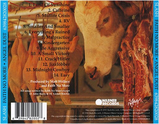 FAITH NO MORE – ANGEL DUST (1992) - CD REISSUE JEWEL CASE  AMBALAJINDA SIFIR