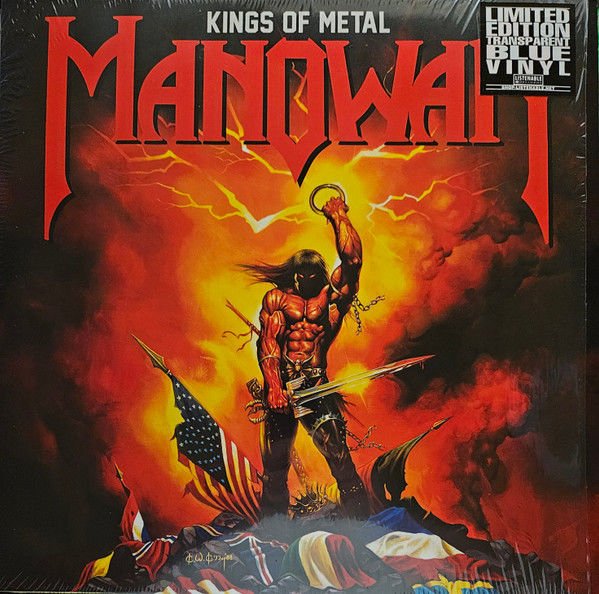 MANOWAR – KINGS OF METAL (1988) - LP 2024 REISSUE LIMITED EDITION TRANSPARENT BLUE VINYL SIFIR PLAK