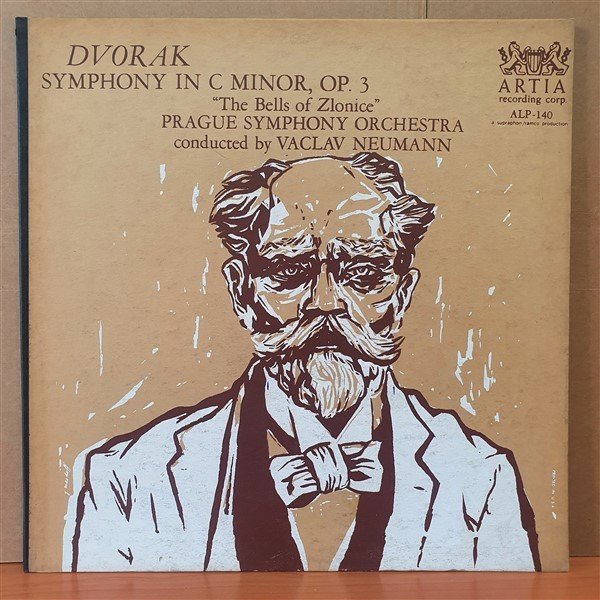 DVORAK: SYMPHONY IN C MINOR, OP. 3 / THE BELLS OF ZLONICE / PRAGUE SYMPHONY ORCHESTRA CONDUCTED BY VACLAV NEUMAN - LP 2.EL PLAK