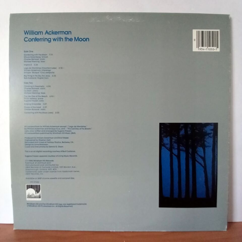 WILLIAM ACKERMAN – CONFERRING WITH THE MOON (1986) - LP 2.EL PLAK