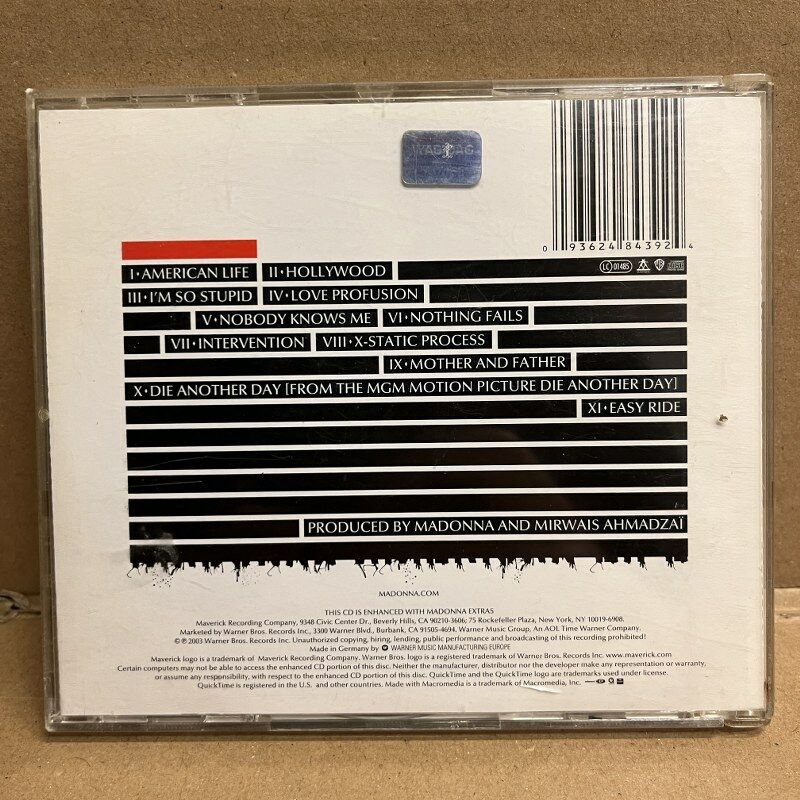 MADONNA – AMERICAN LIFE (2003) - CD 2.EL