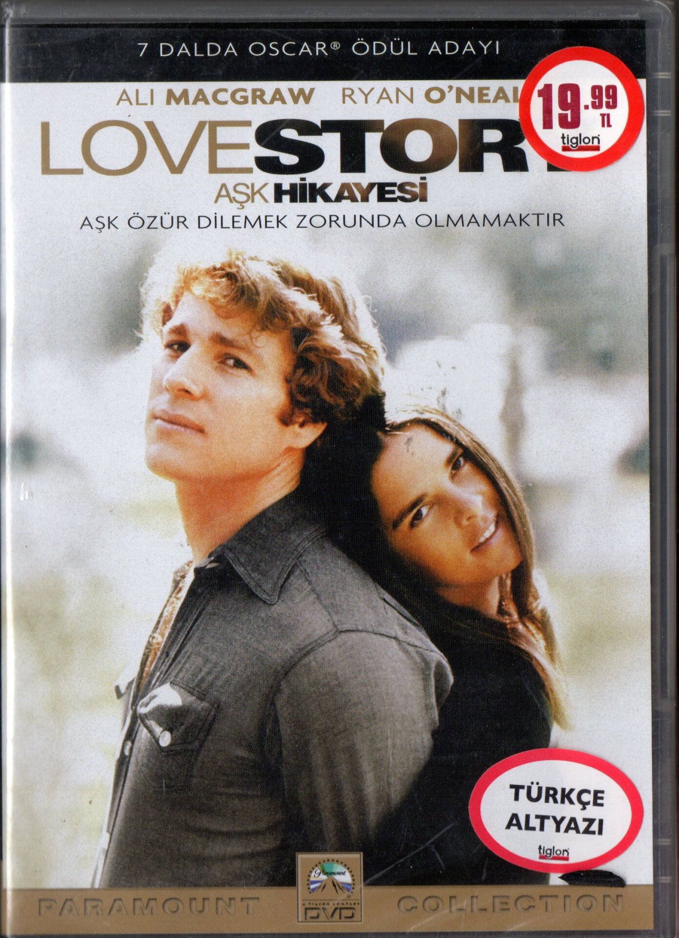 AŞK HİKAYESİ - LOVE STORY - ALI MacGRAW - RYAN O'NEAL - ARTHUR HILLER - DVD AM
