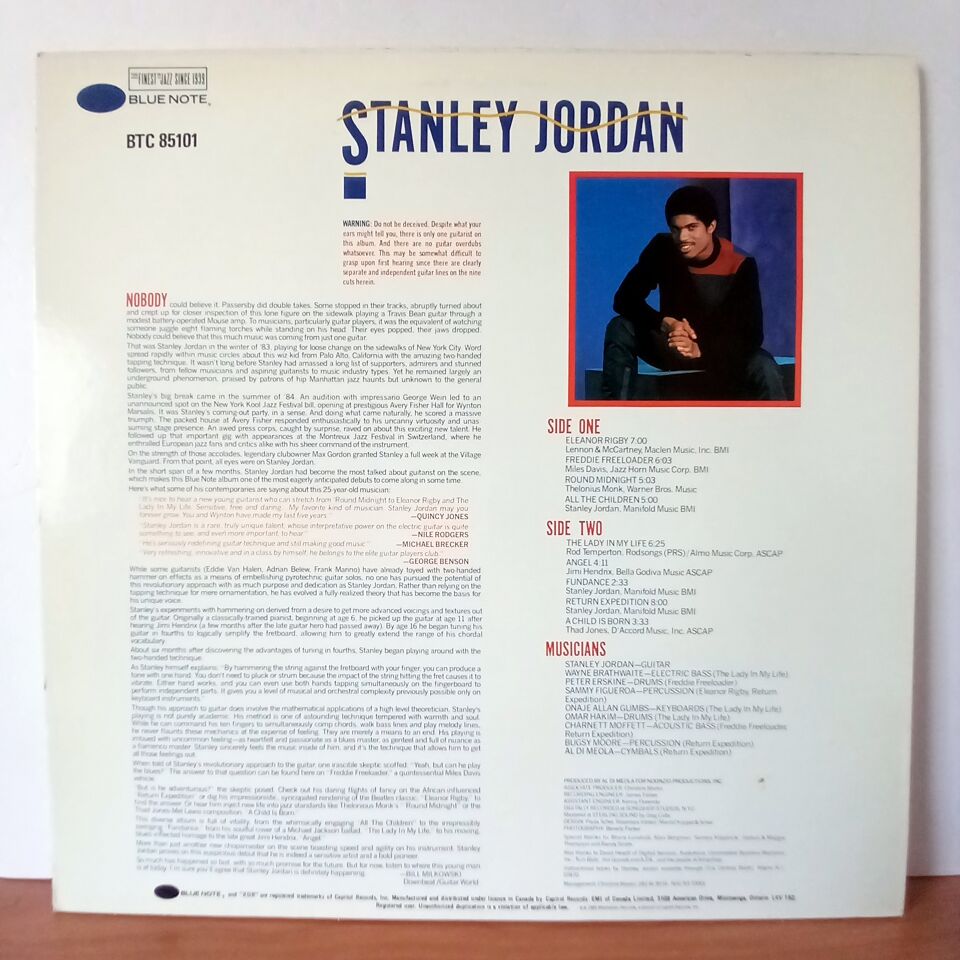 STANLEY JORDAN – MAGIC TOUCH (1985) - LP 2.EL PLAK