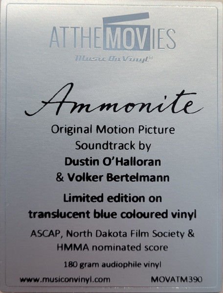 AMMONITE SOUNDTRACK - DUSTIN O'HALLORAN & VOLKER BERTELMANN - 2023 LIMITED EDITION COLORED LP SIFIR PLAK