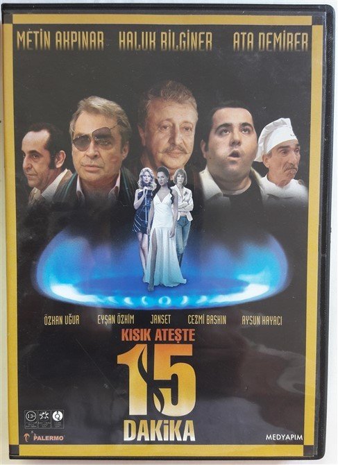 KISIK ATEŞTE 15 DAKİKA - METİN AKPINAR - HALUK BİLGİNER - ATA DEMİRER - NECO ÇELİK - DVD 2.EL