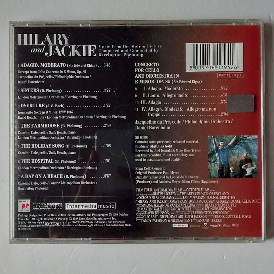 HILARY AND JACKIE: MUSIC FROM THE MOTION PICTURE - BARRINGTON PHELOUNG, JACQUELINE DU PRÉ (1998) - CD 2.EL