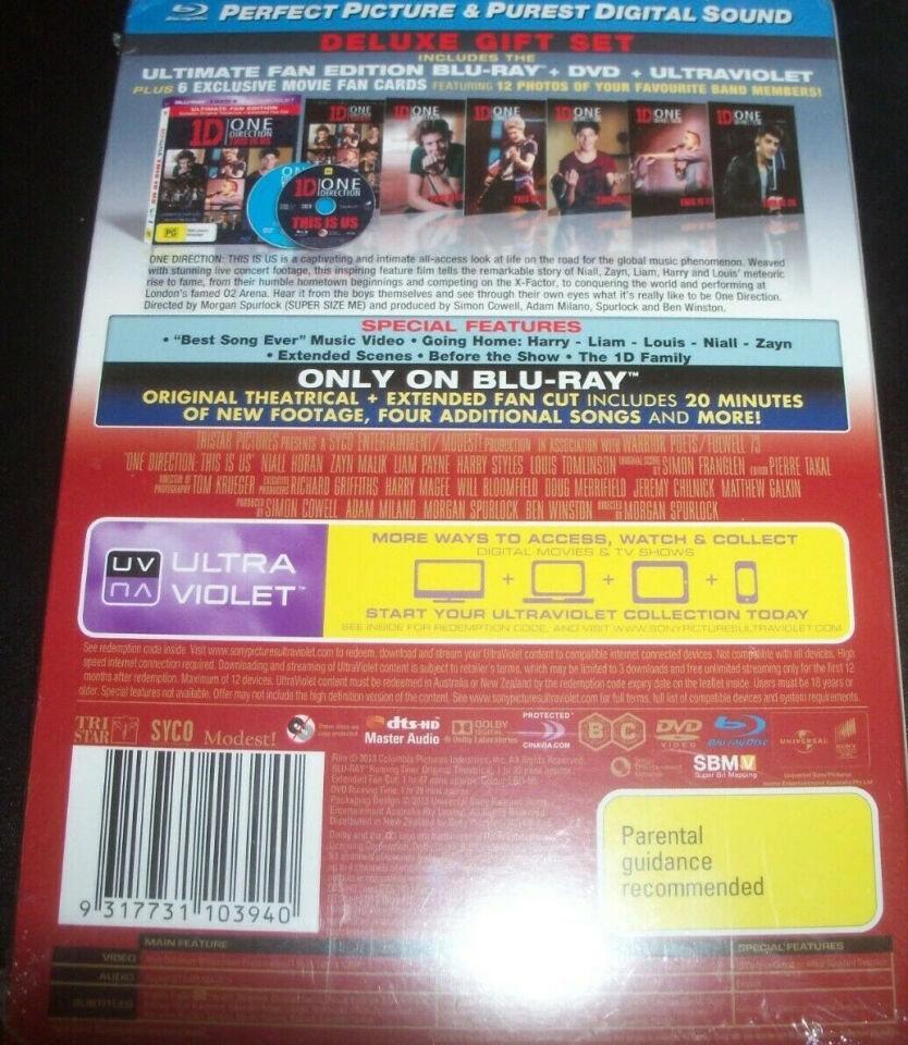 ONE DIRECTION - THIS IS US / EXPERIENCE THEIR LIVES ON THE ROAD - BLU RAY + DVD / ORİJİNAL AMBALAJINDA SIFIR