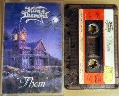 KING DIAMOND - THEM (1990) GUNES CASSETTE MADE IN TURKEY ''USED'' PAPER LABEL