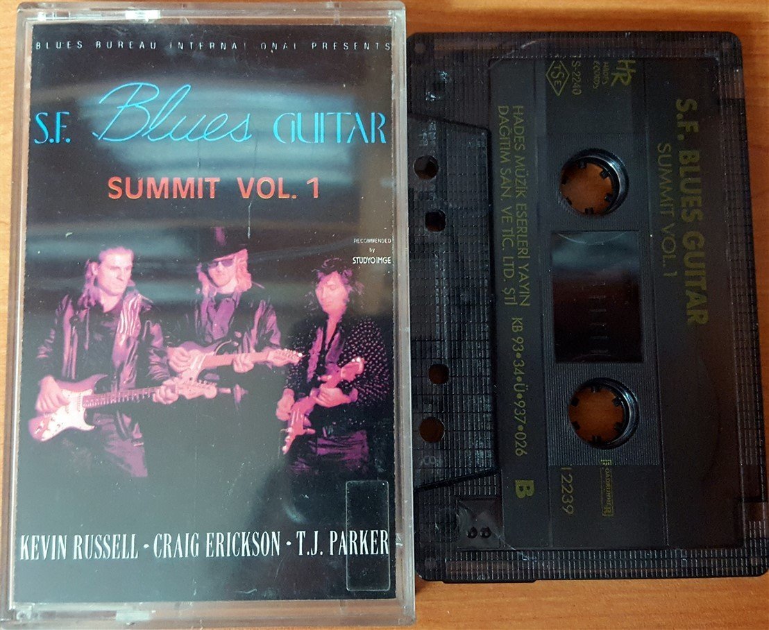 S.F. BLUES GUITAR - SUMMIT VOL 1 KEVIN RUSSEL CRAIG ERICKSON T.J. PARKER (1993) HADES CASSETTE MADE IN TURKEY ''USED''