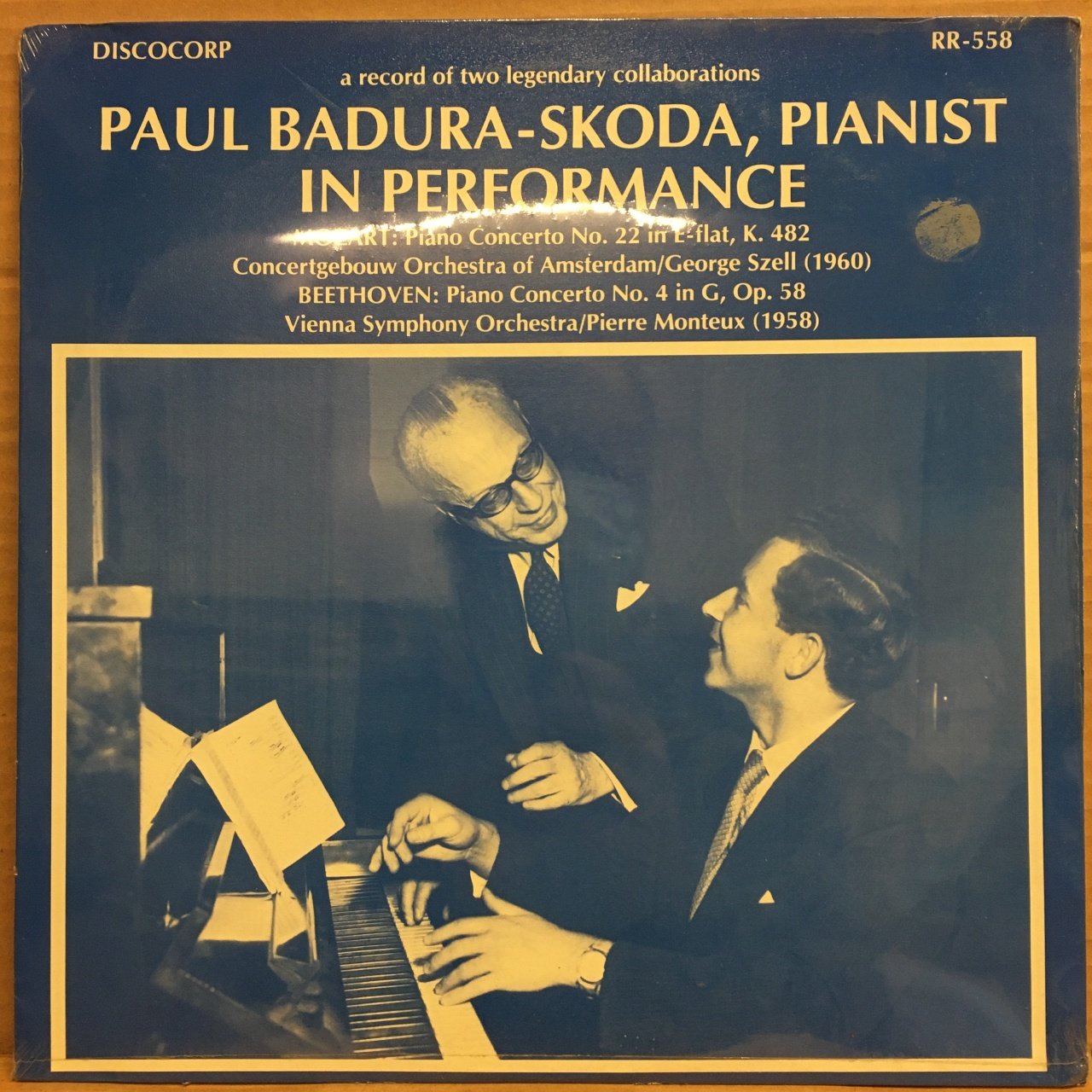 MOZART PIANO CONCERTO NO 22 / BEETHOVEN PIANO CONCERTO NO 4 - PAUL BADURA SKODA - LP 1982 DÖNEM BASKI SIFIR PLAK