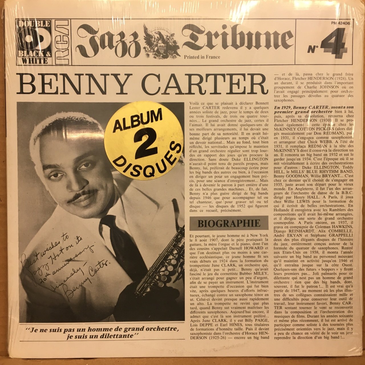 BENNY CARTER 1928-1952, 1979 SIFIR 2PLAK