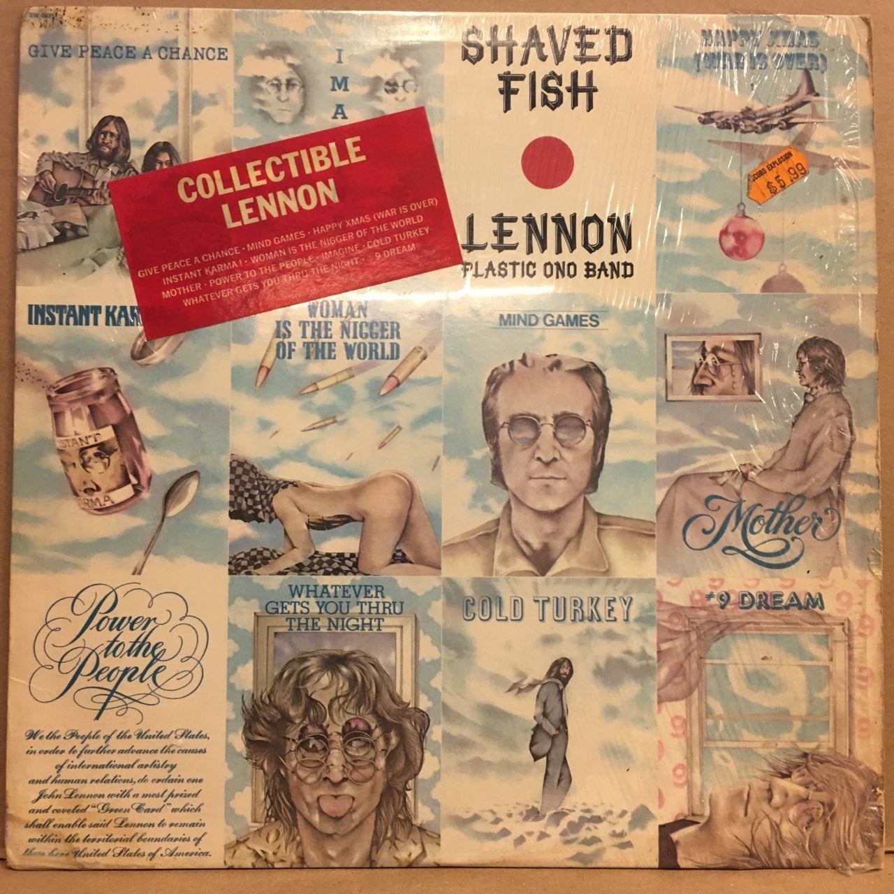 JOHN LENNON & PLASTIC ONO BAND - SHAVED FISH (1975) 2.EL PLAK