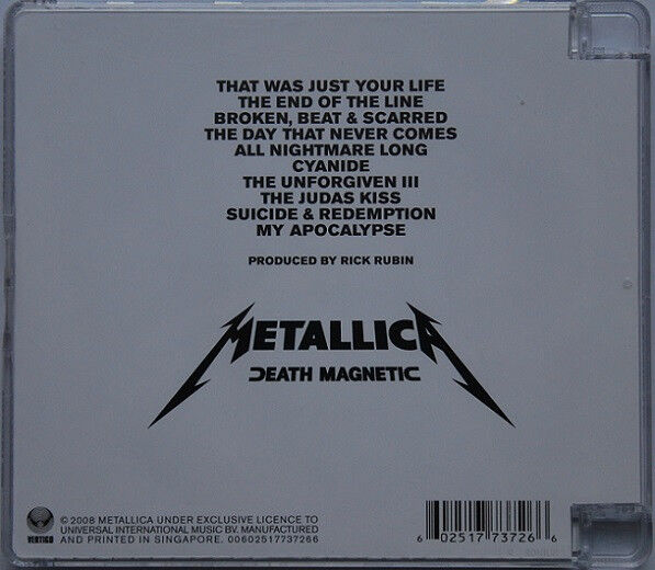 METALLICA – DEATH MAGNETIC (2008) - CD SUPER JEWEL BOX AMBALAJINDA SIFIR