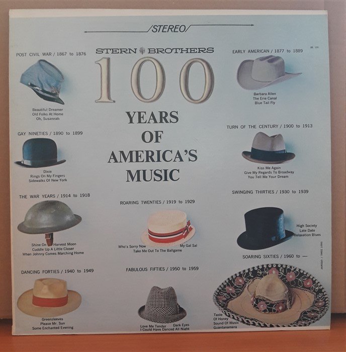 STERN BROTHERS 100 YEARS OF AMERICA'S MUSIC (1967) - LP 2.EL PLAK