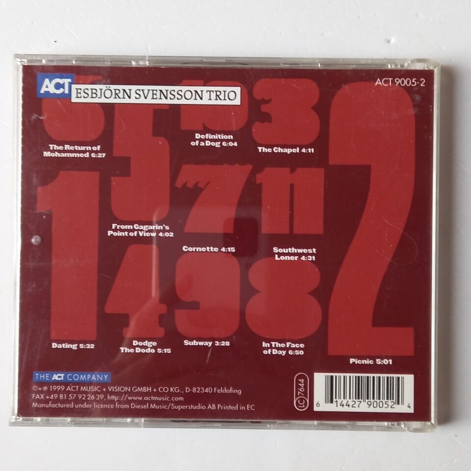 ESBJÖRN SVENSSON TRIO – FROM GAGARIN\'S POINT OF VIEW (1999) - CD REISSUE 2.EL