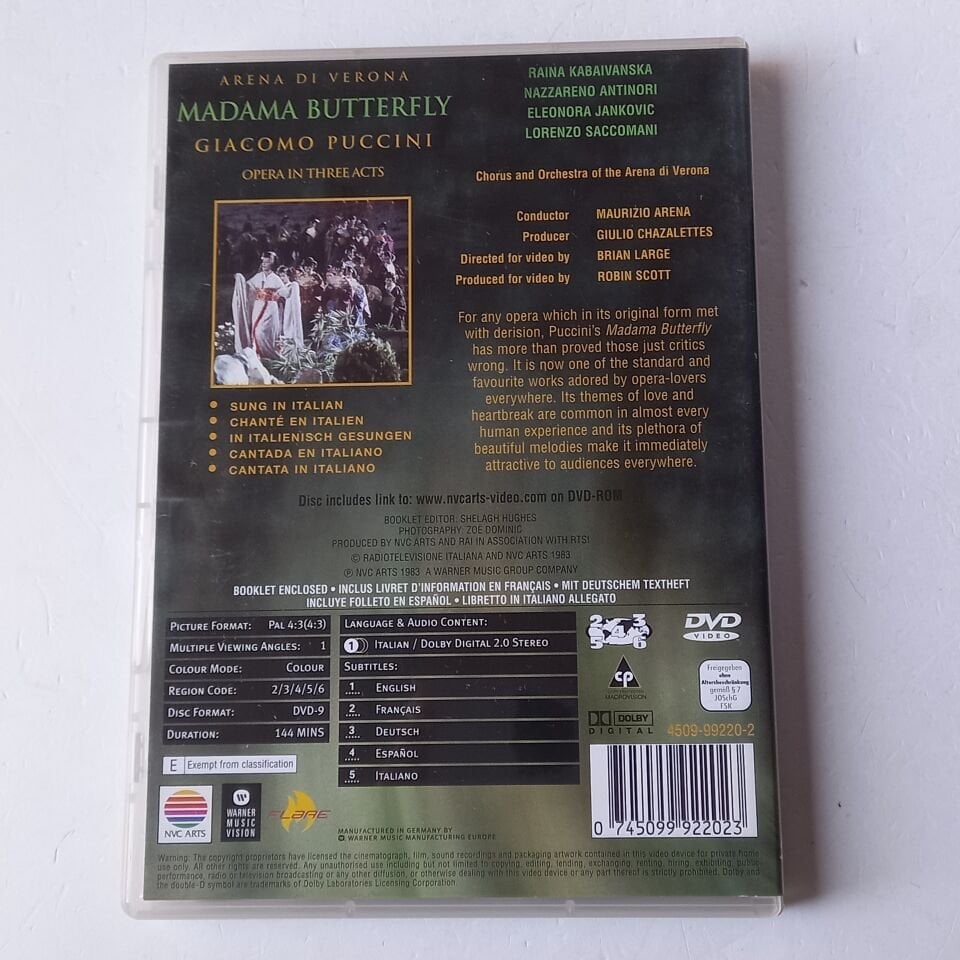 MADAME BUTTERFLY - ARENA DI VERONA - DVD 2.EL