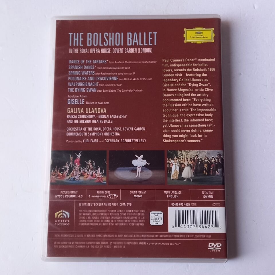 THE BEST OF THE BOLSHOI BALLET - GALINA ULANOVA - DVD 2.EL