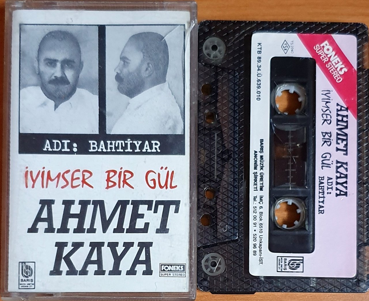 AHMET KAYA - İYİMSER BİR GÜL / ADI: BAHTİYAR (1989) - KASET BARIŞ MÜZİK 2.EL