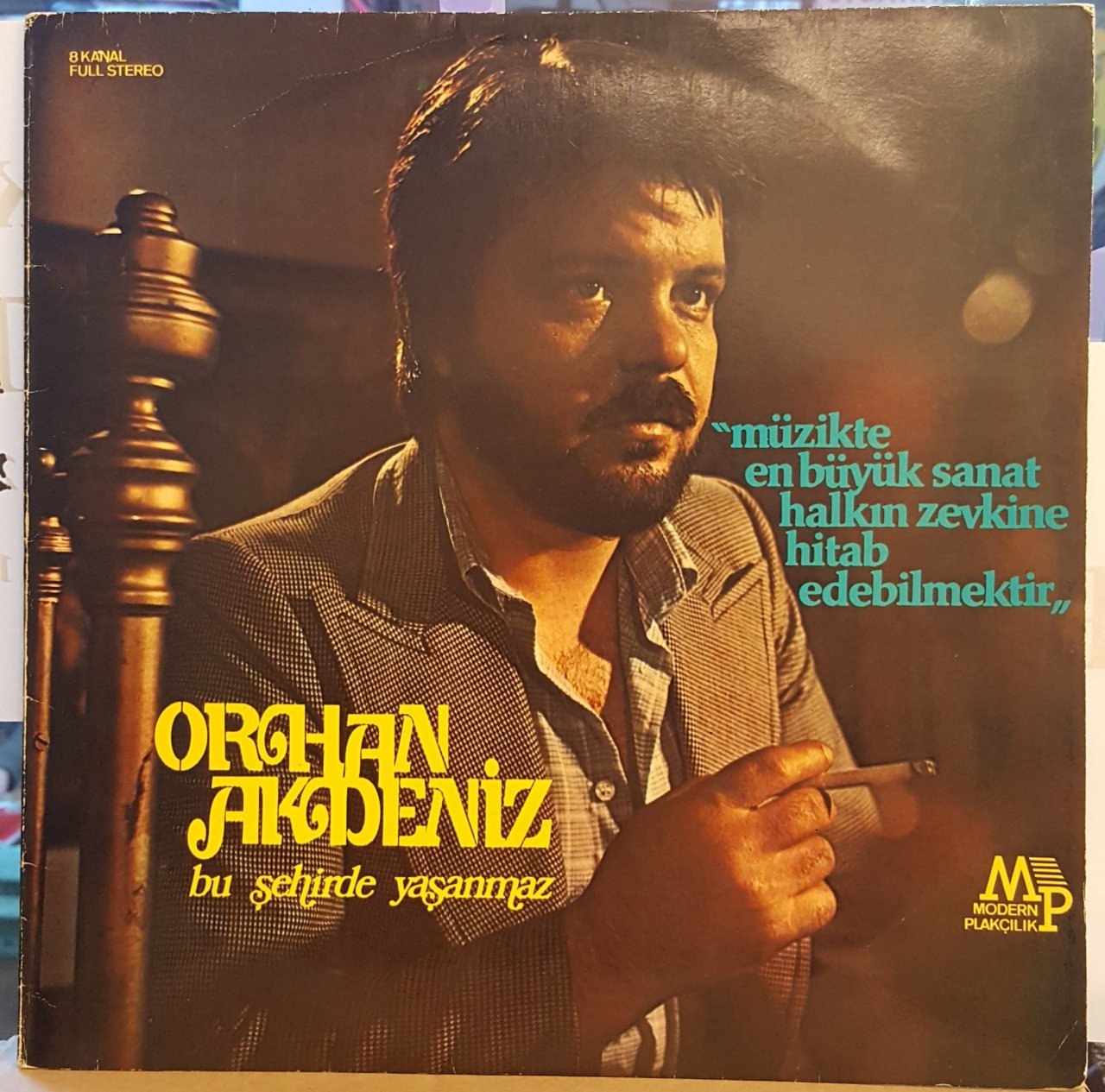 ORHAN AKDENİZ - BU ŞEHİRDE YAŞANMAZ - LP MODERN PLAKÇILIK ARABESK 2.EL PLAK
