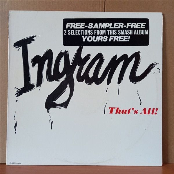 INGRAM – THAT'S ALL / I DON'T WANT TO BE ALONE (1977) - LP SINGLE SIDED PROMO SAMPLER 2.EL PLAK