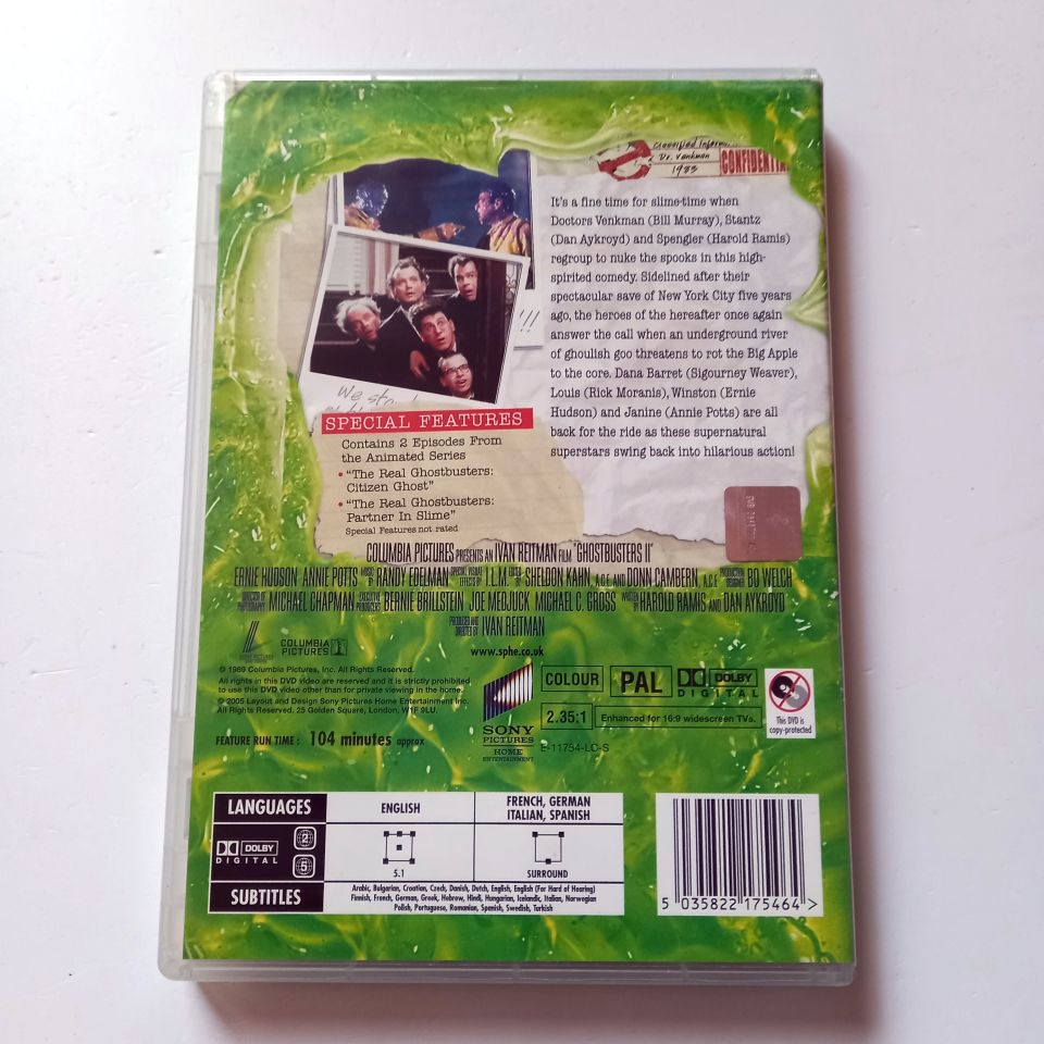 GHOSTBUSTERS 2 - BILL MURRAY, DAN AYKROYD, SIGOURNEY WEAVER, YÖN.: IVAN REITMAN - DVD 2.EL