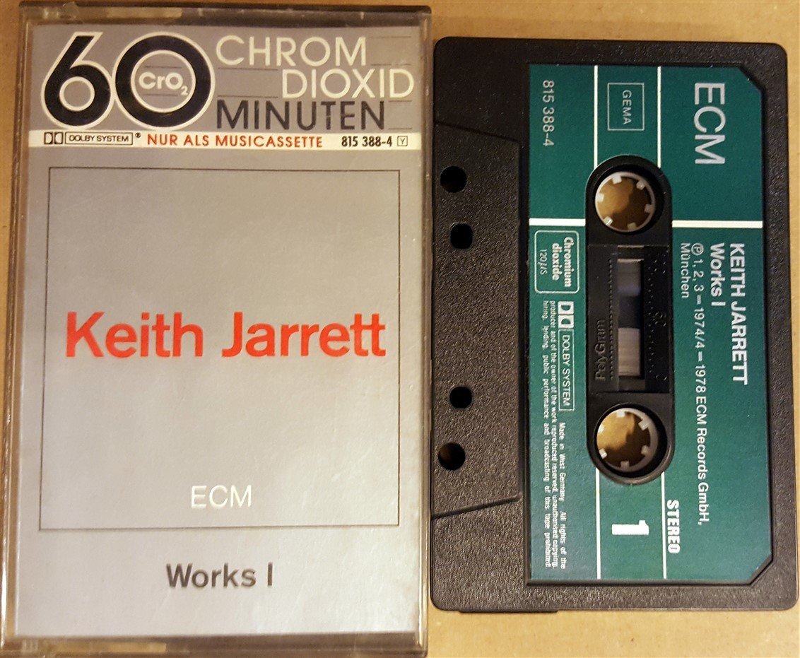 KEITH JARRETT - WORKS 1 ECM CASSETTE MADE IN WEST GERMANY ''USED''