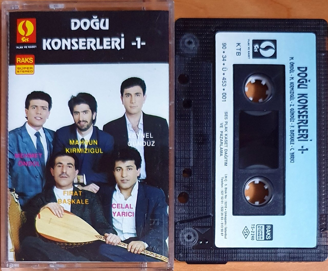 DOĞU KONSERLERİ 1 / MAHSUN KIRMIZIGÜL, CELAL YARICI, MEHMET ÖNDÜL, ZEYNEL GÜNDÜZ (1990) - KASET SES 2.EL