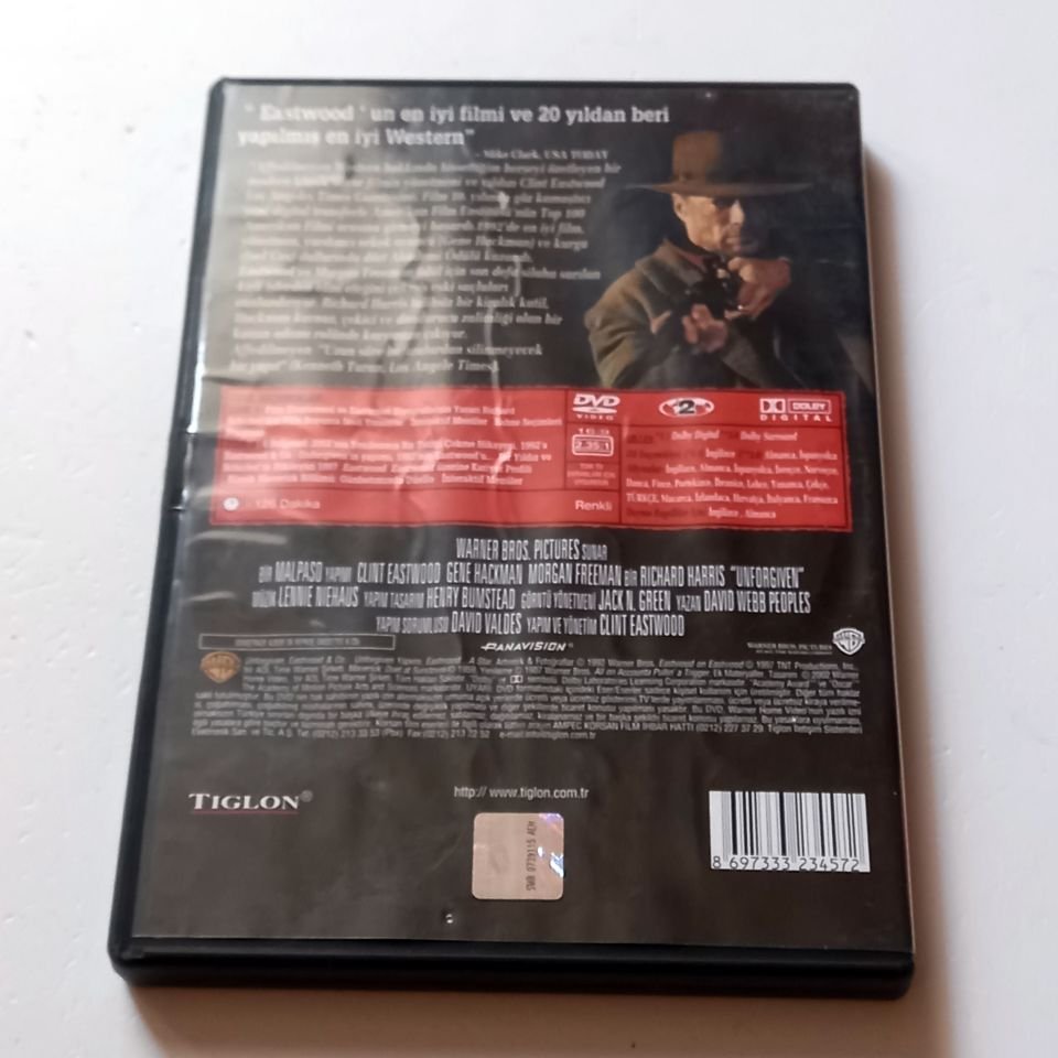 UNFORGIVEN / AFFEDİLMEYEN - İKİ DİSK ÖZEL VERSİYON - CLINT EASTWOOD, GENE HACKMAN, MORGAN FREEMAN -  YÖN.: CLINT EASTWOOD - 2DVD  2.EL