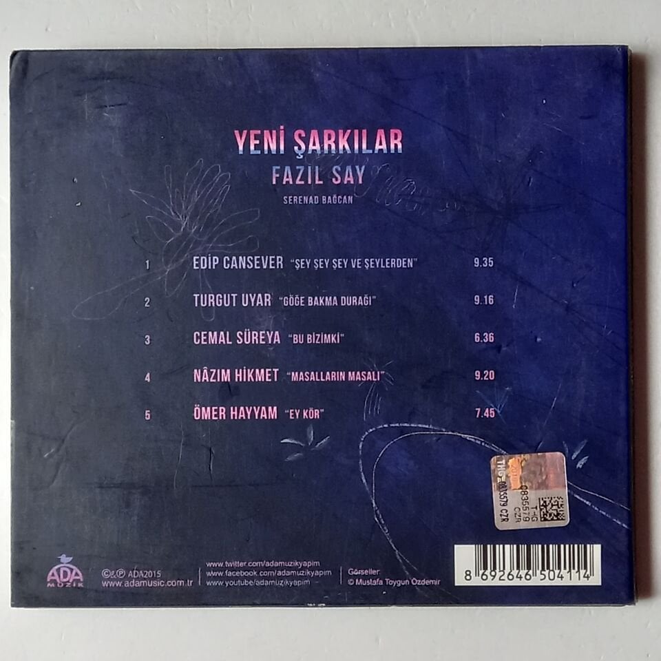 FAZIL SAY – YENİ ŞARKILAR (2015) - CD 2.EL
