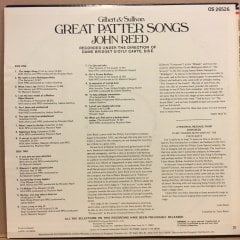 GILBERT & SULLIVAN - GREAT PATTER SONGS JOHN REED (1978) 2.EL PLAK